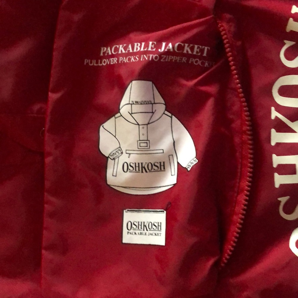 Oshkosh adorable red rain jacket
